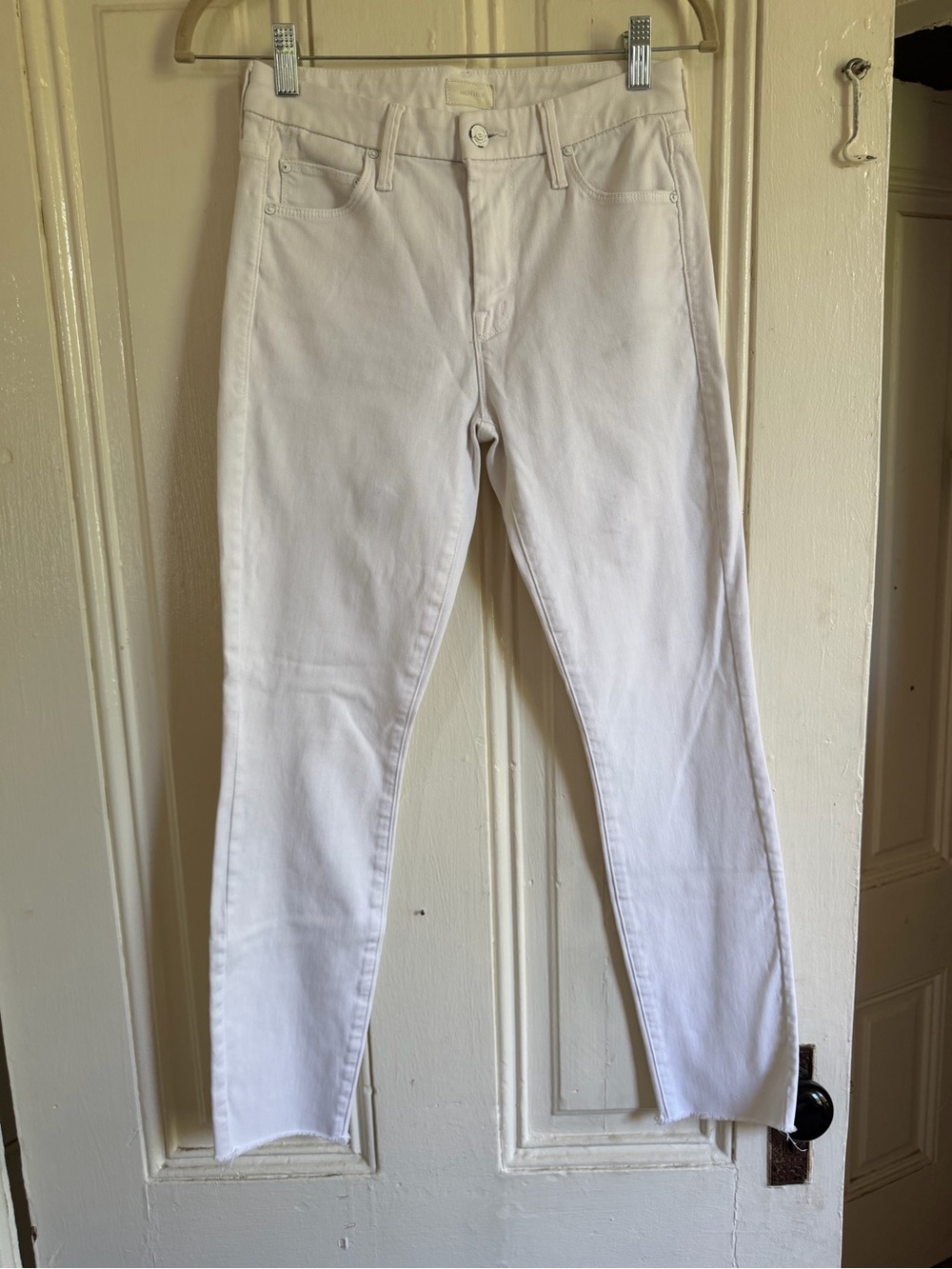 Women’s mother White High-Rise Slim Jeans size 26